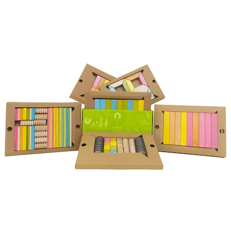 Tegu Classroom Wooden Block Kit, 130 Pieces K-12-001-SJG